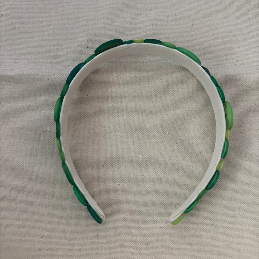 Green Buttons Girls/Womens Headband